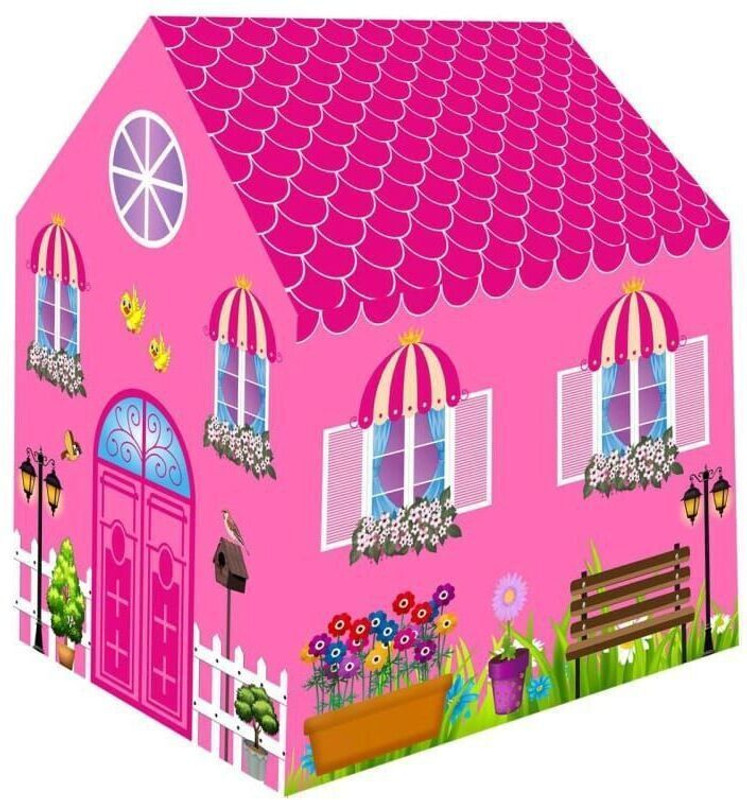 Kankad Extremely Light Weight Kids Play Theme Tent House_hv-04(Pink)