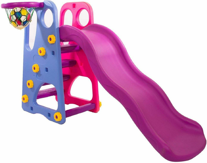 Mother's Love Wavy Garden Slide for Kids and Toddlers//Slide for Indoor and Outdoor Play for Girls and Boys //1-8 YEARS//L-165 cm W-82 cm H-105 cm(Purple, Blue)