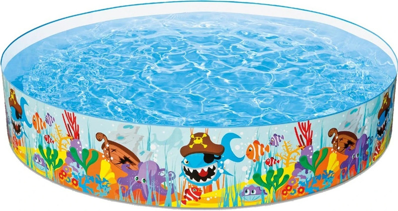 INTEX 8 FT - 2 Ocean Reef Snapset Inflatable Pool, 8' X 18"(20.32cm x 45.72cm),(Blue)