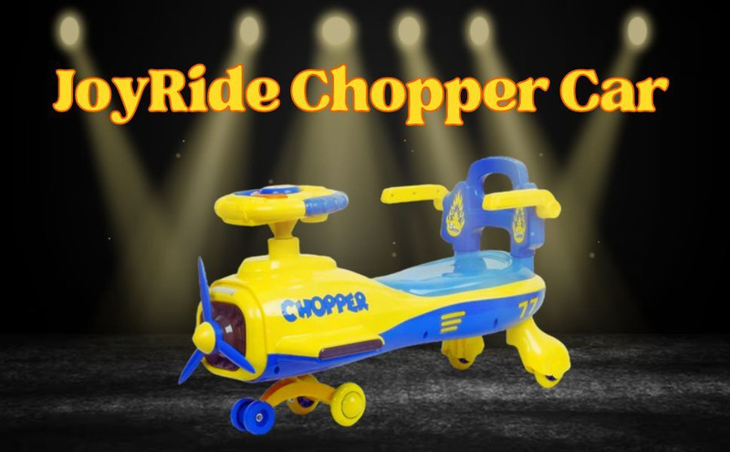 JoyRide Plane Chopper Car Non Battery Operated RideOn Music LED Light Backrest 2+ Years(Green)