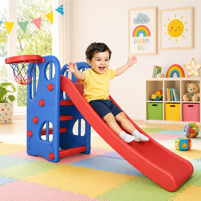 PLAYGRO Super Kids Slide(Blue, Red)