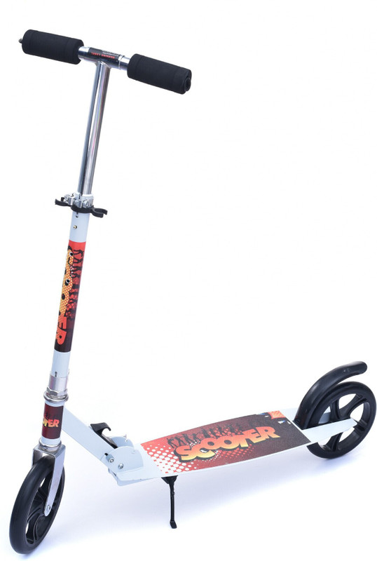 IRIS Kids Foldable Jumbo 200 mm Wheel White 2 Wheel Scooter(White)