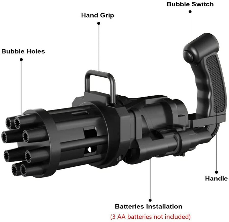 sell net retail 8-Holes Bubble Gun(Black)
