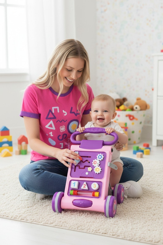 baby tone Walkify Pro Activity Musical Walker, 6-18 months(Purple)