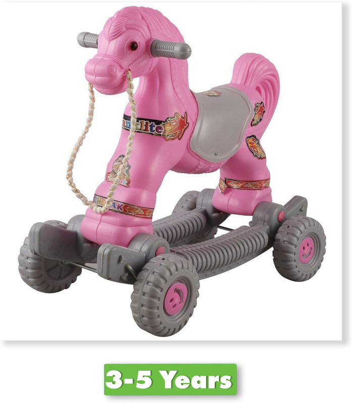 TOYPROFESSOR Baby Horse Rider and Rocker for Children Ages 1-5(Pink)