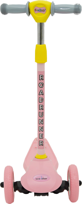 Maanit DASH TOYS Tike Scooter RoadRunner For Kids 3 To 10 Years PU Wheels With Brake(Pink)