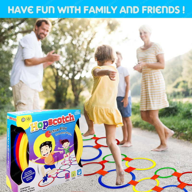 Zuuluzrs Hopscotch Active Indoor Play Game Have Fun With Family And Freinds(Multicolor)