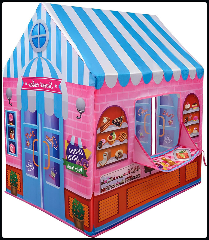 Shopnow 52-Kids Play House Tent for 10 yrsKids_PK24(Beige, Blue)