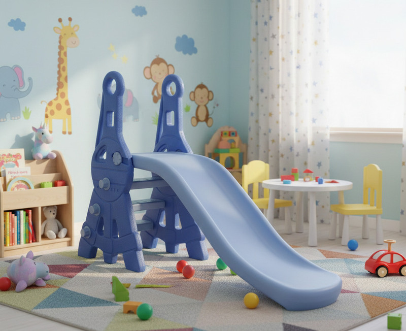 LOOKNSNAP Slider for Kids - Tower Freestanding Slide in Garden Sliding for Baby(Blue)