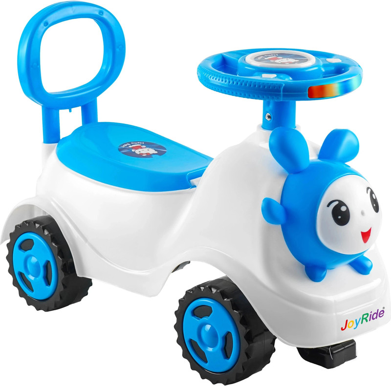 JoyRide BUDDY Ride On with LED Lights & Music | Big Backrest - Storage Box| Boys & Girls(Pink)