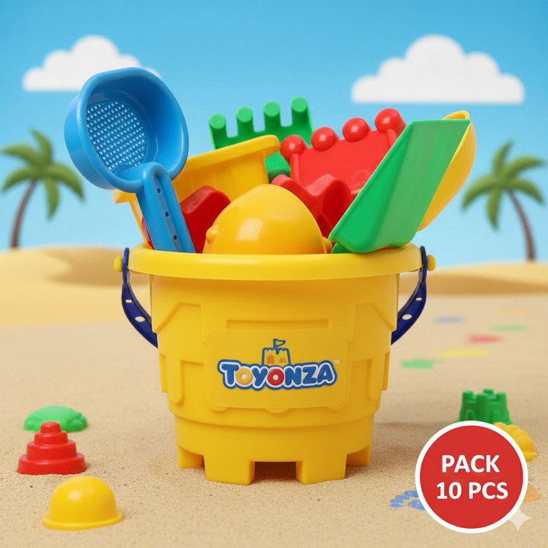 Joy Baby Toys Sand Play Castle Building Plastic Beach Toys for Kids Outdoor Fun(Multicolor)