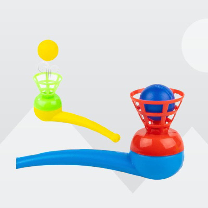 ROSEFAIR Magic Blow Pipe Set of 2 Floating Ball Creative Blowing Ball Toy Party Game(Multicolor)