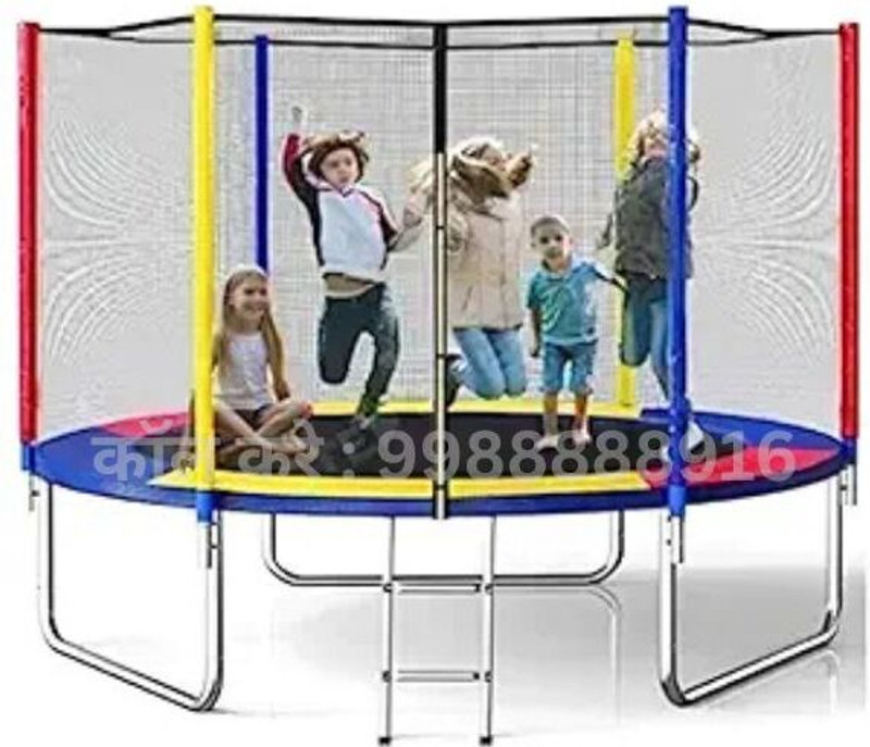 Step Over 12 feet gsd quality mela trampoline for kids and adults(Multicolor)