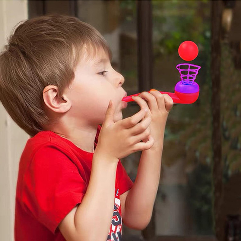 TOYTOT Magic Blow Pipe Floating Ball Game for Kids - Creative Educational Toy Set of 2(Multicolor)
