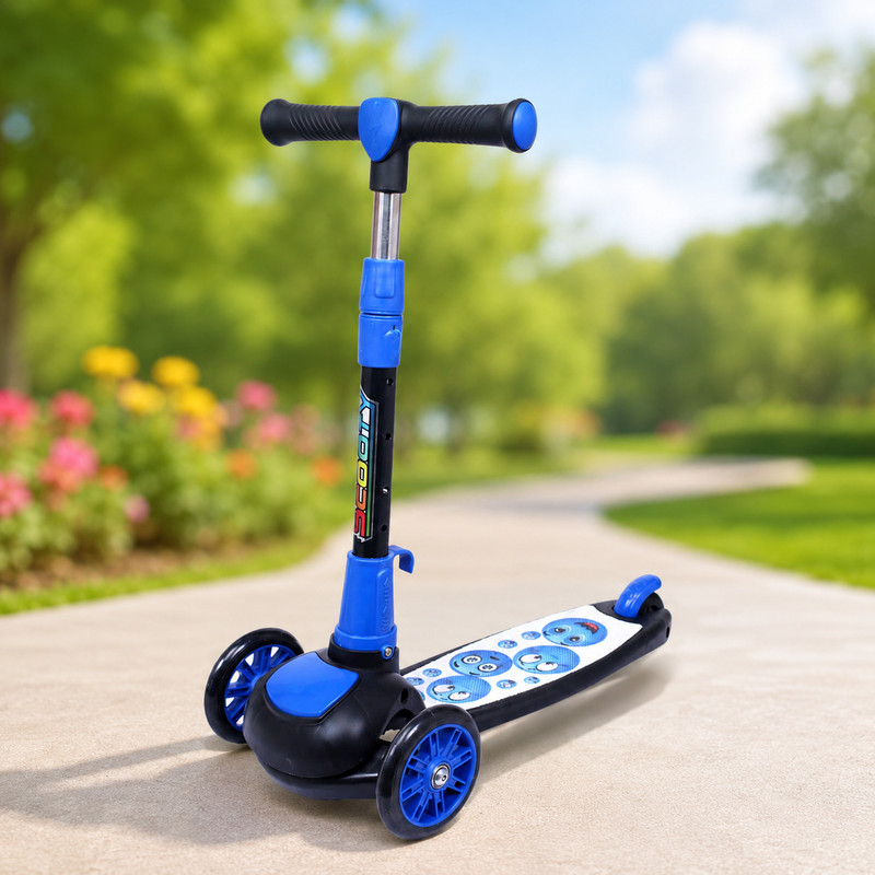 SPEEDFOX kids Scooter | Foldable Kick Skating Cycle| Skate Scooter 50Kg Capacity ride on(Black, Blue)