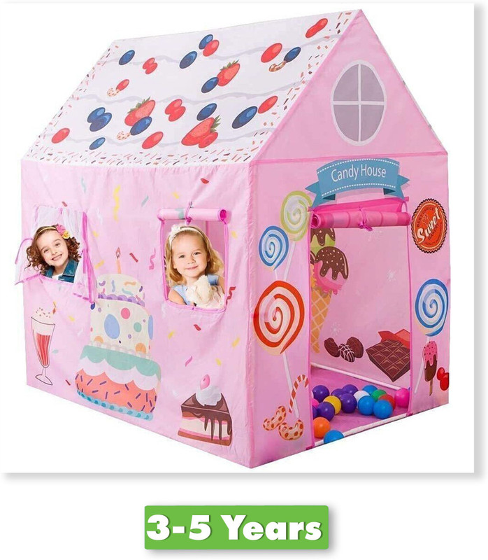 PRAYOMA ENTERPRISE Jumbo Size Happy Birthday Kids Play Tent House for 10 Year Old Girls and Boys(Pink)
