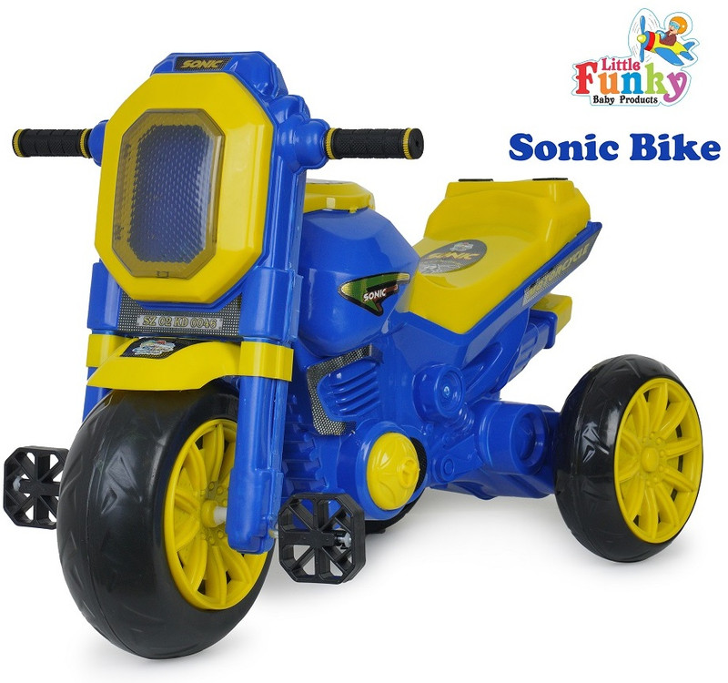 Little Funky Stylish Sonic Bike Tricycle for kids Scooter Non Battery Operated Ride On(Blue)