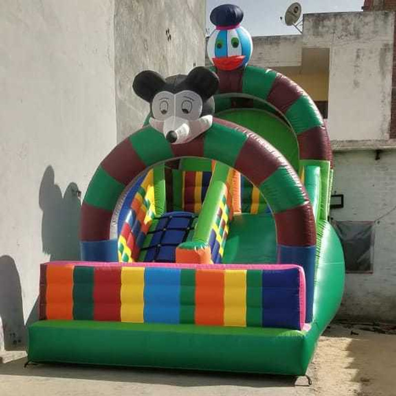 Step Over 2 LANE INFLATABLE BOUNCY 10 FT * 16 FT(Multicolor)