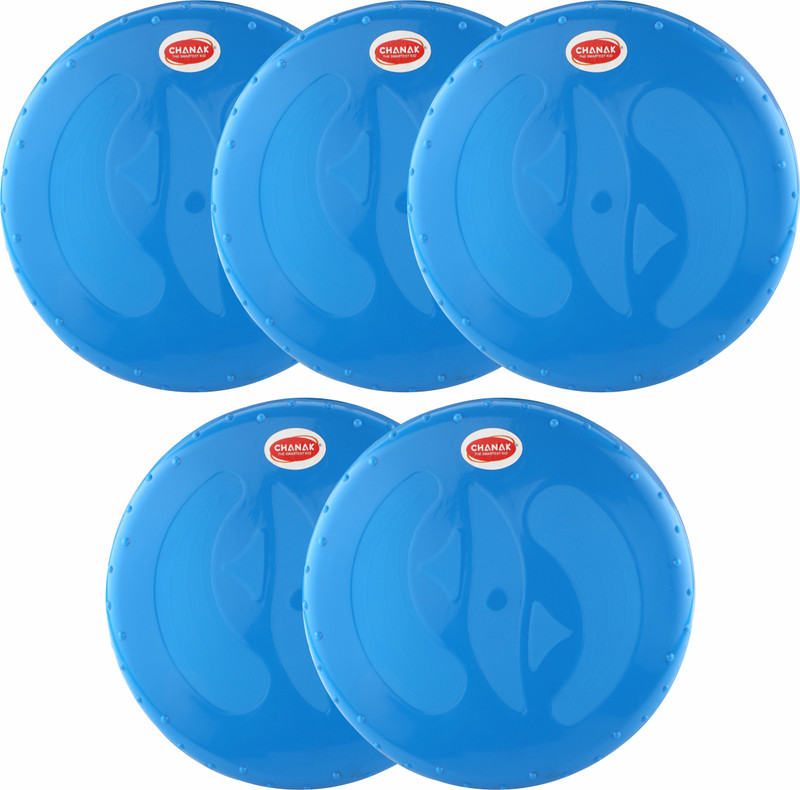 Aditi Toys Flying Disc Frisbee Throwing Outdoor Game for Kids & Adults Blue Pack of 5(Blue)