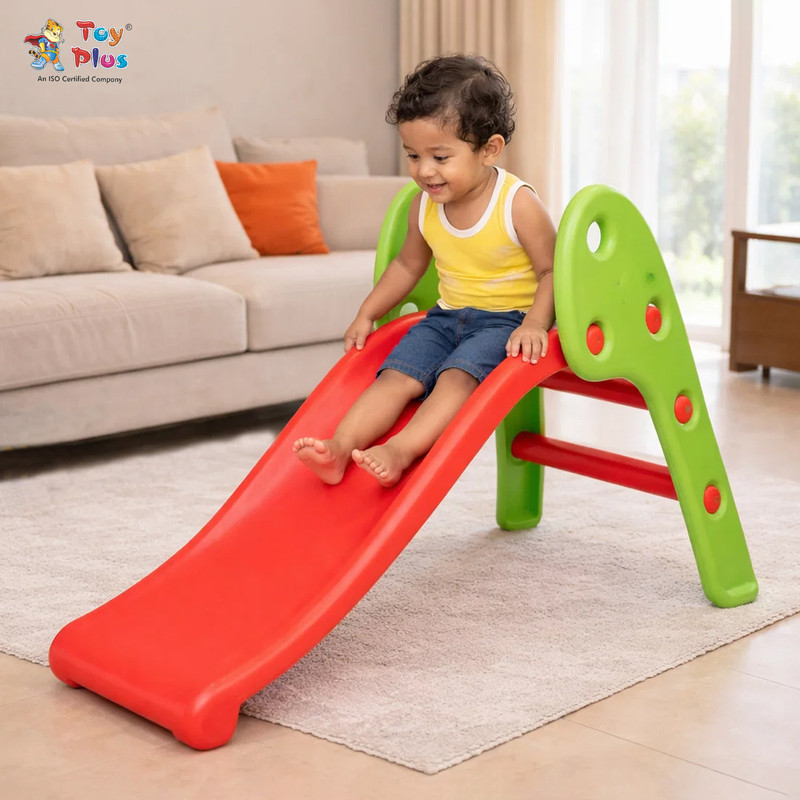 Toy Plus Toy Plus Freestanding Foldable Slide for Kids (24+ Months, Blue & Red))(Blue, Red)