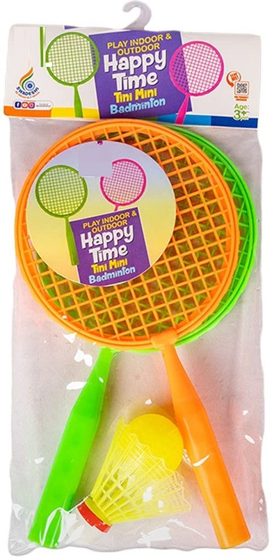zokato Happy TIME Badminton TINI Mini Set, Indoor & Outdoor Play for Kids(Multicolor)