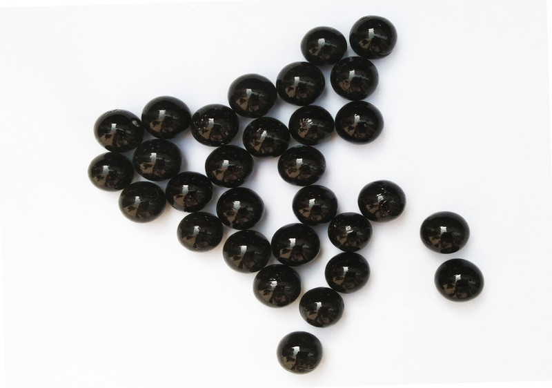 Jiyansh Traders 30 Piece Black Color Kanche Marble Glass Ball Goli in Outdoor Toy(Black)