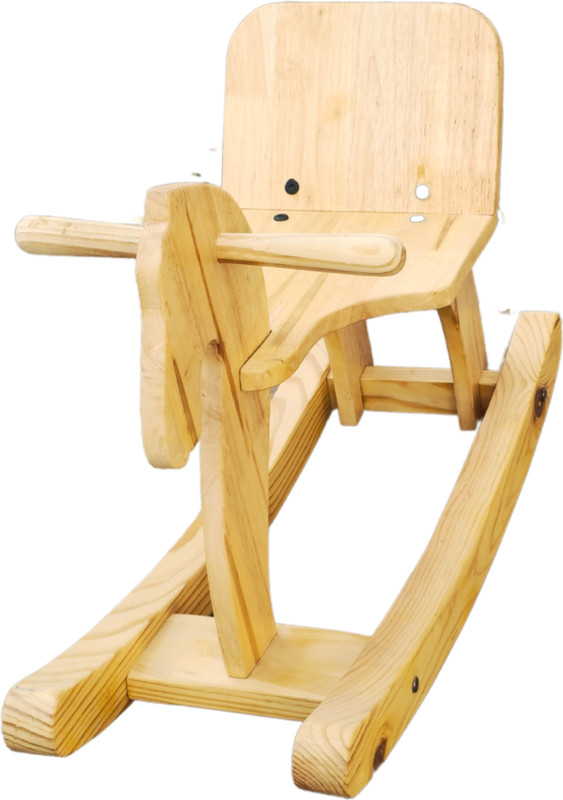 kidsstudio Wooden Rocking Toy for Kids | Durable Baby Rocker with Safety Handles(Blue)