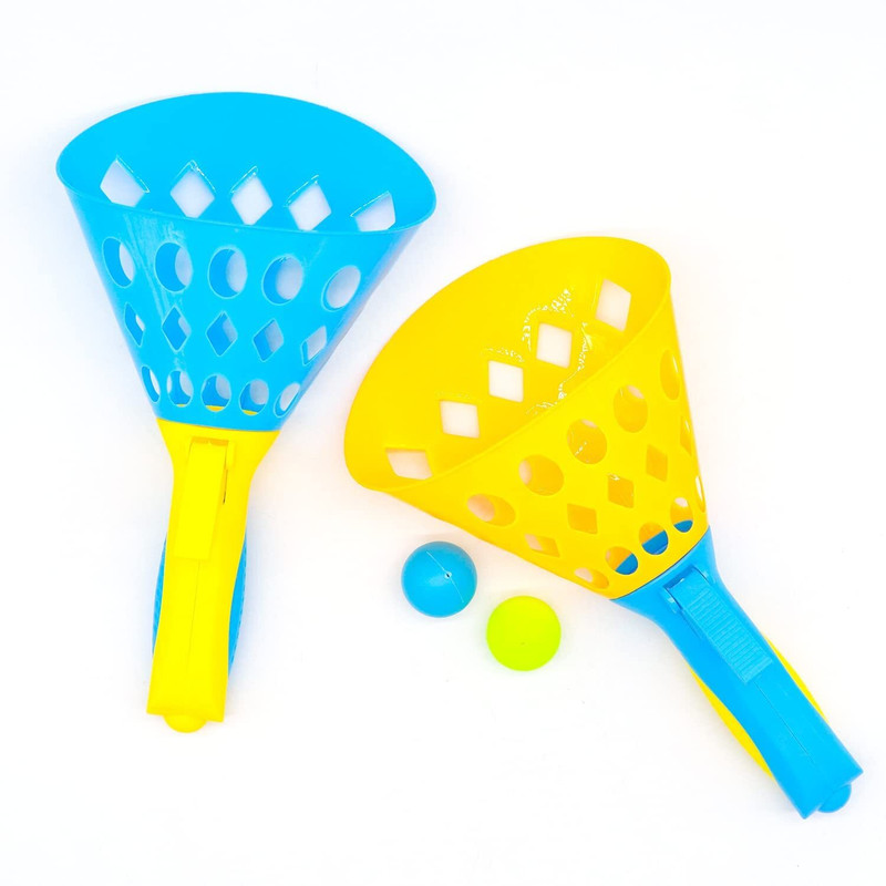 Nafhotoz Paddle Catch Game Set with Color Balls(Multicolor)