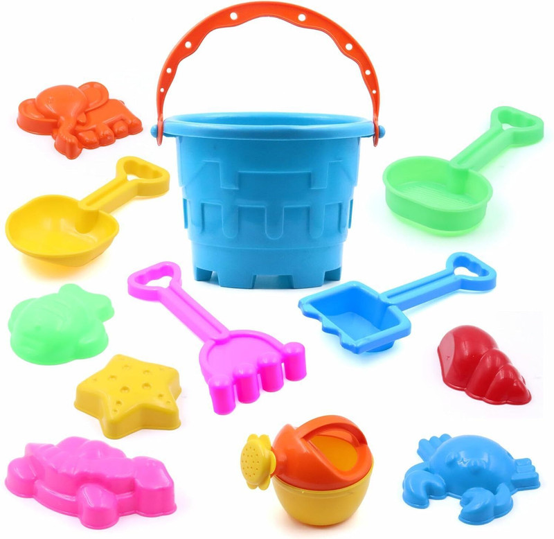 SNK Enterprise Beach Set Toy - Non-Toxic Plastic Sand Molding Kit for Kids(Blue)