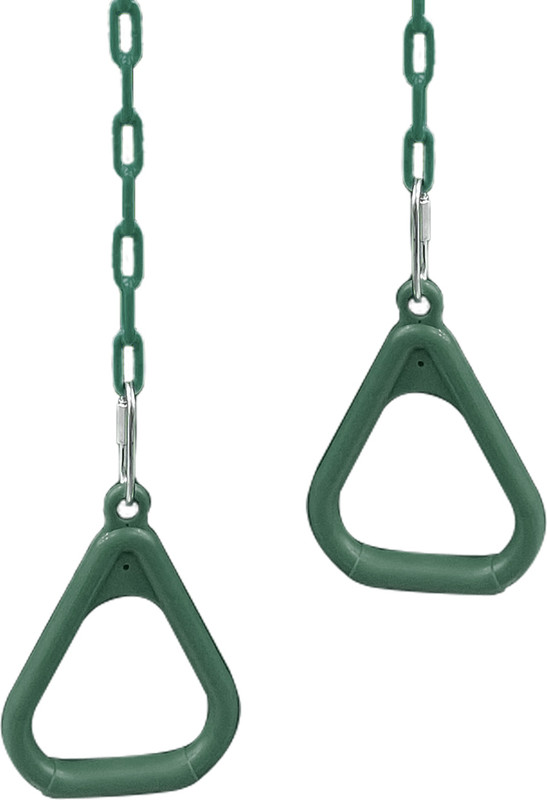 HOP N PLAY Gym Trapeze Ring Set for Kids with Plastic Coated Chain(Green)