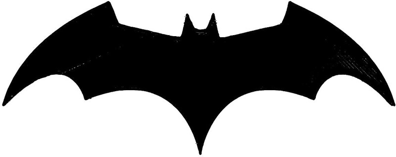 CERO ® 3D Printed Batman Emblem Car, Bike Logo (Black PLA Plastic)(Black)