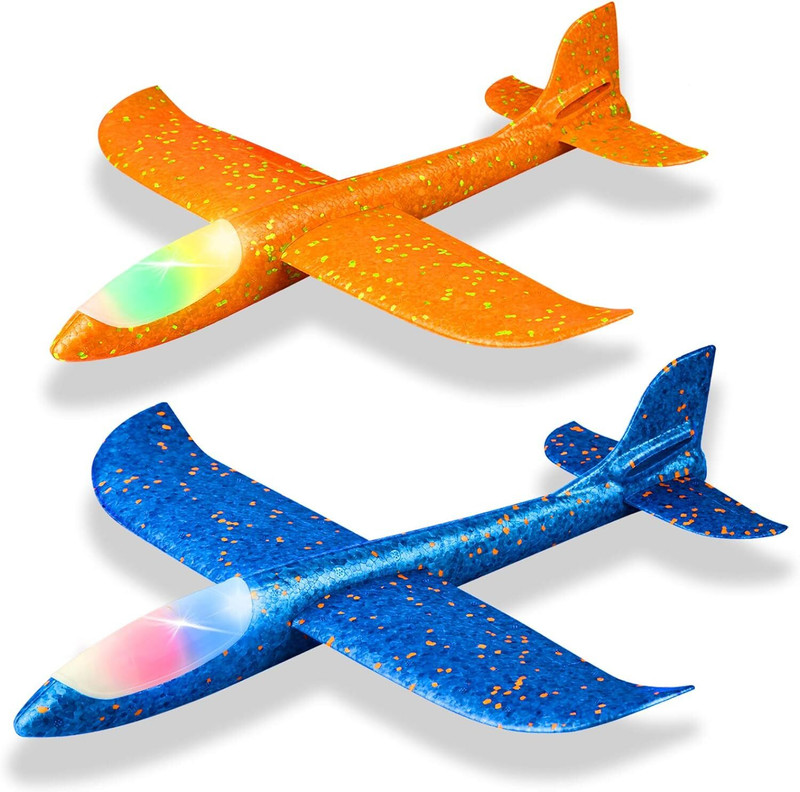 GKzon 2 Pack Foam Airplanes Toys Surprise for Kids Boys Girls(Multicolor)