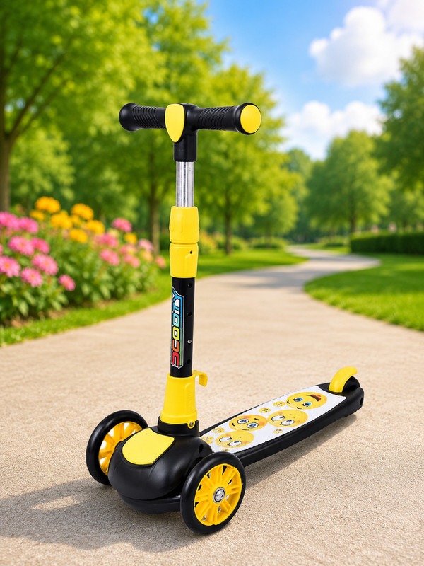 SPEEDFOX kids Scooter | Foldable Kick Skating Cycle| Skate Scooter 50Kg Capacity ride on(Black, Yellow)