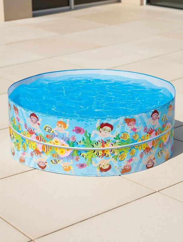 INTEX R.POOL - 4 Rectangular Inflatable Swimming Pool (Blue)(Blue)