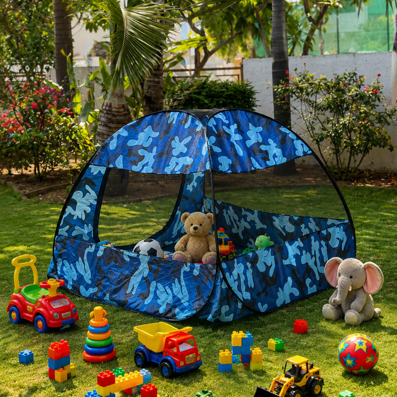 SILVER SHINE Jungle Play house Foldable kids Play Tent for Boys & Girls(Black)