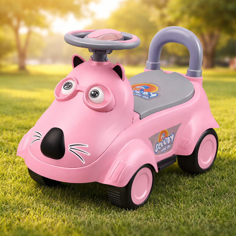 SPEEDFOX Baby Ride On Car with Handle | Cartoon Kids Push Toy Car |kids toys for gift(Pink)