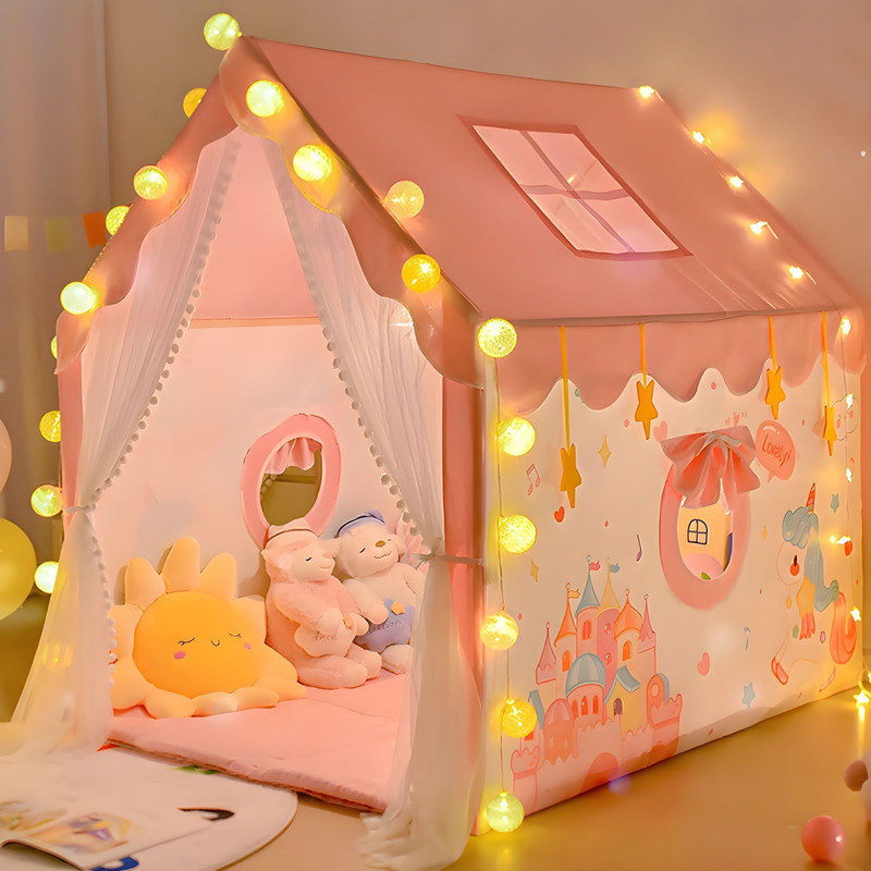 Eligent Enterprise Lovely Theme Kids Play Tent House(Pink, Multicolor)
