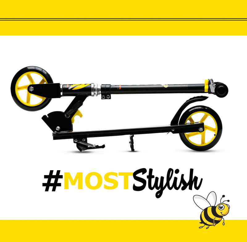 Miss & Chief Foldable & Height Adjustable Handle Scooter for 5 to 10 Years | 50 KG CAPACITY(Yellow)