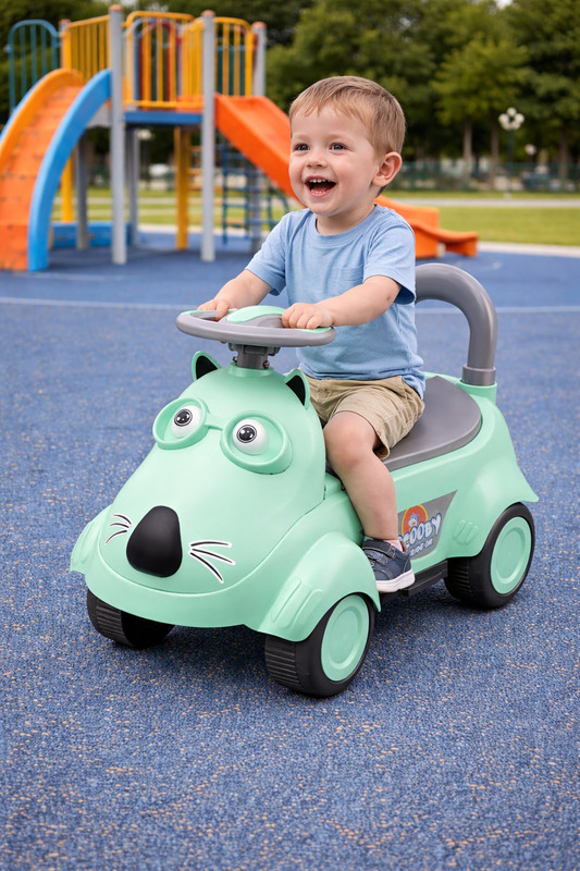 SPEEDFOX kids ride on car for kids for 2-6 years Kids Ride On Car with Steering | Cartoon Push Car for Toddlers | kids scooter Tricycle(Green)