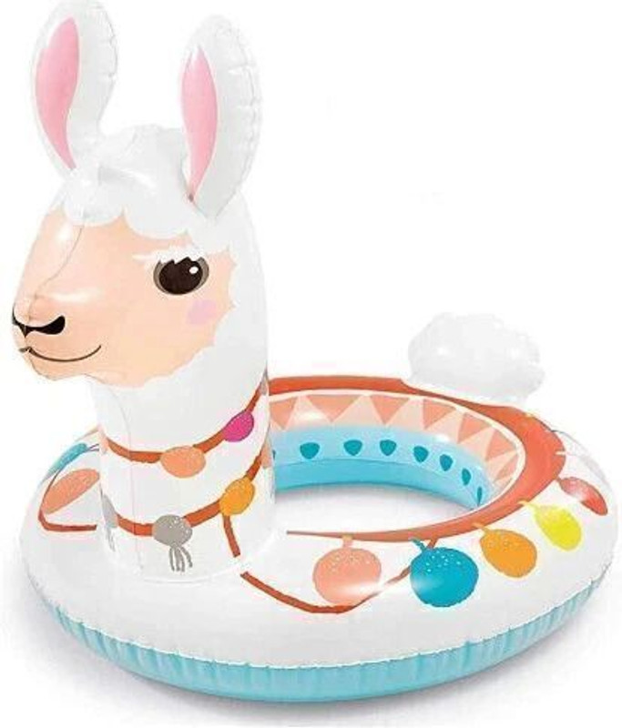 SHREEJI GIFT Lama Inflatable Swim Ring for Children, 86 x 58 cm(Multicolor)