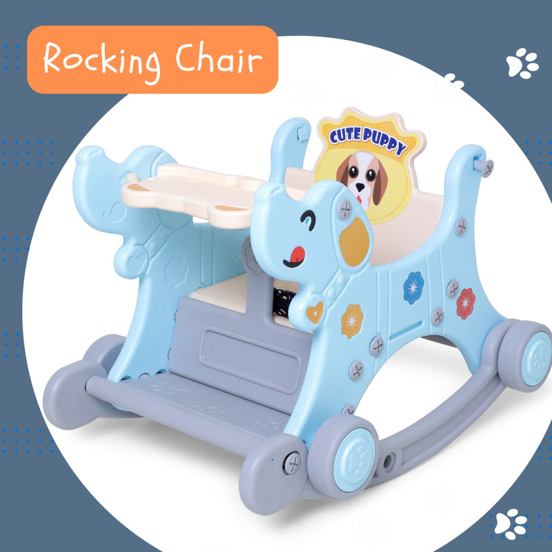 Ehomekart Puppy Rider for Kids - 3 in 1 Activity Walker, Rocking Chair and Ride-on(Multicolor)
