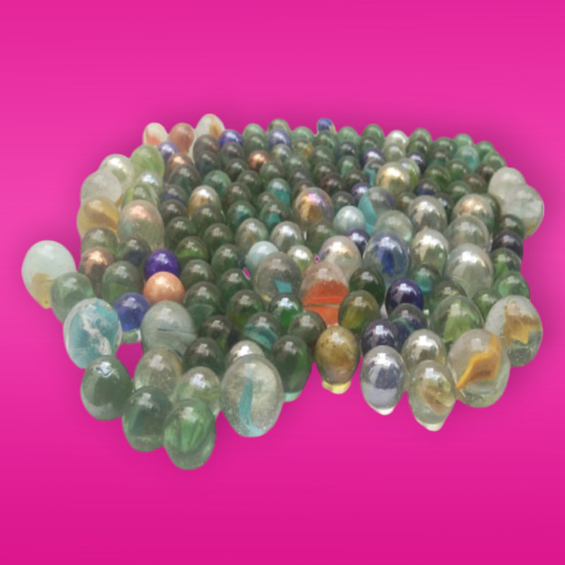 Jiyansh Traders 150Pieces Mix OR Multicolour Kanche Glass Marble Ball_a43(Multicolor)