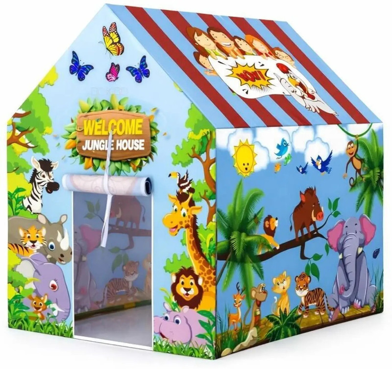 TAJPARA ENTERPRISE tent house 10 years kids toys jungle tent house for boys and girls(Multicolor)
