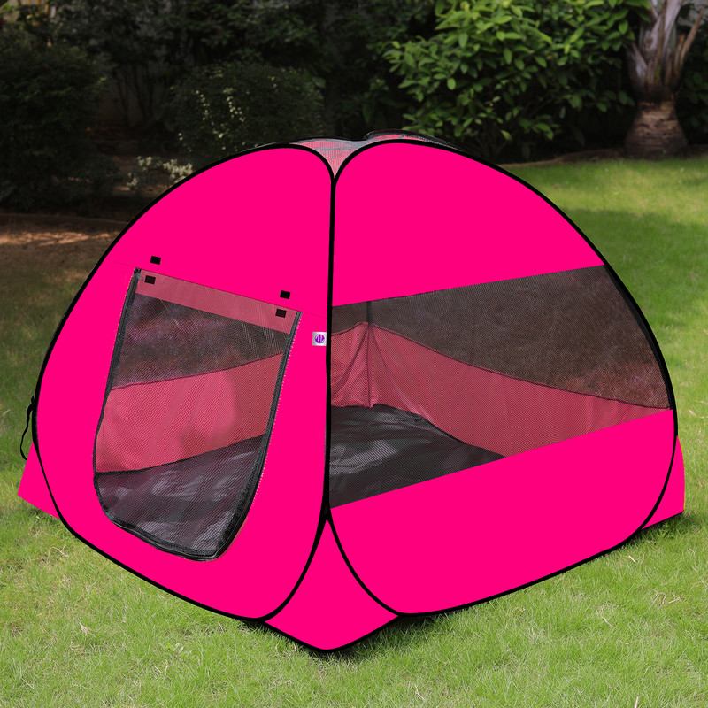 SILVER SHINE Foldable Pink Patterns Popup Kids Play Tent House(Red)