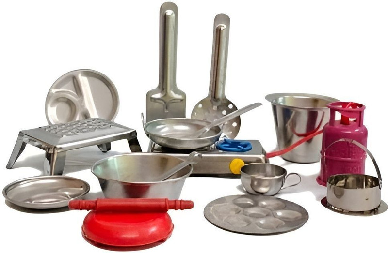 srikash Mini Stainless Steel Kitchen Set(Silver)