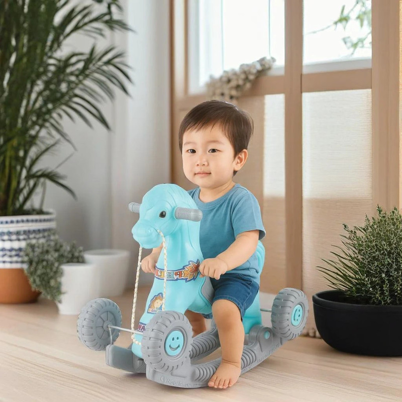 TOYPROFESSOR Kids Horse Rider Rocker Toys 1-3yrs birthday gift Ride on toy Bis certified toy(Multicolor)
