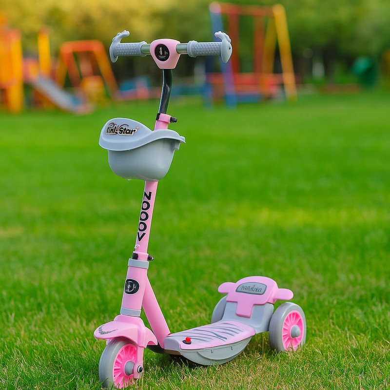 Dash Star Noddy Dlx With Light and Music Scooty(Pink)
