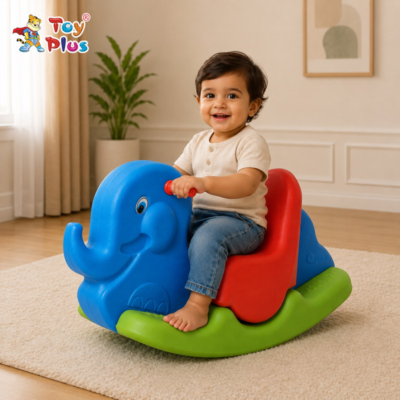 Toy Plus Toddler Ride On Rocker Toy for Home Play Area Activity(Red, Green, Blue)
