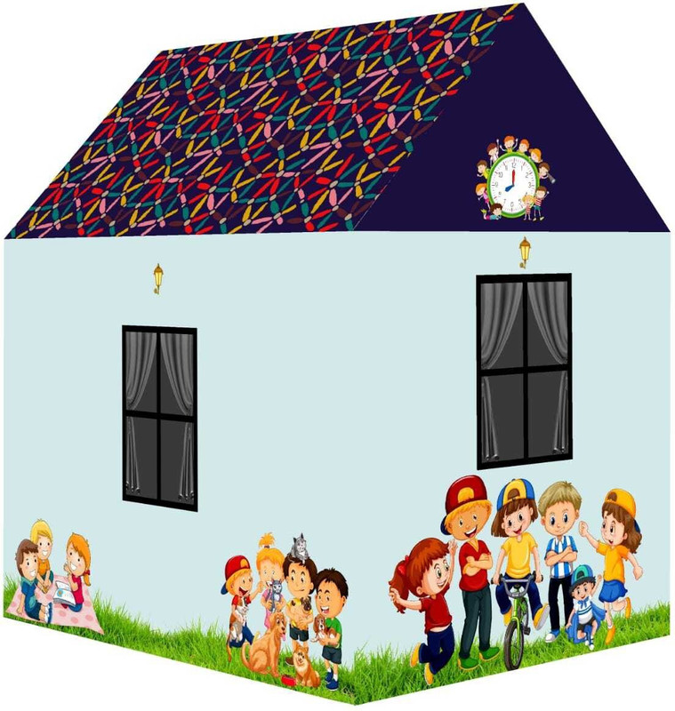 SHREE KRISHNA FAHION blue city tent house for kids 3 year to 10 year(Multicolor)