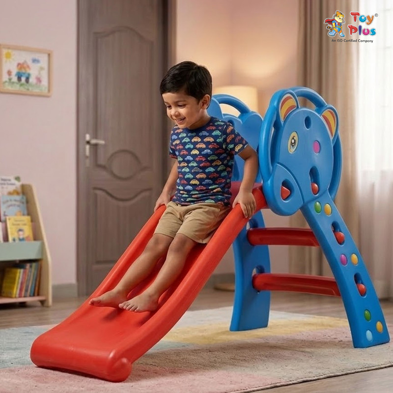 Toy Plus Toy Plus Freestanding Foldable Slide for Kids (24+ Months, Blue & Red))(Blue, Red)